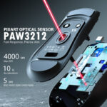 ⁦ATTACK SHARK X5 Wireless Gaming Mouse - Black⁩ - الصورة ⁦7⁩