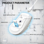⁦ATTACK SHARK X5 Wireless Gaming Mouse - White⁩ - الصورة ⁦8⁩