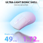 ⁦ATTACK SHARK X5 Wireless Gaming Mouse - White⁩ - الصورة ⁦4⁩